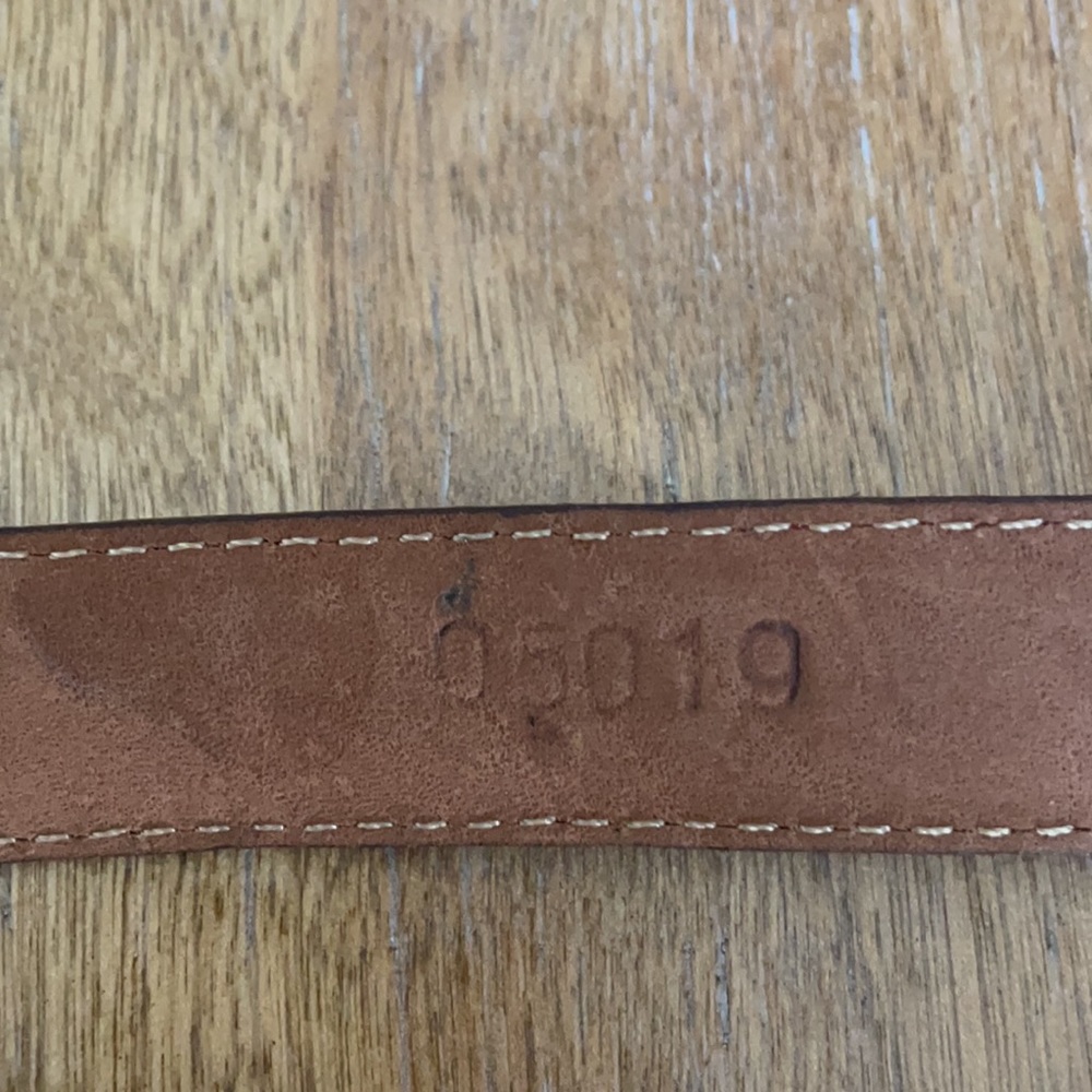 Brighton Red Croc Embossed Leather Belt Silver Heart Charm Size ML 32 - Picture 5 of 7